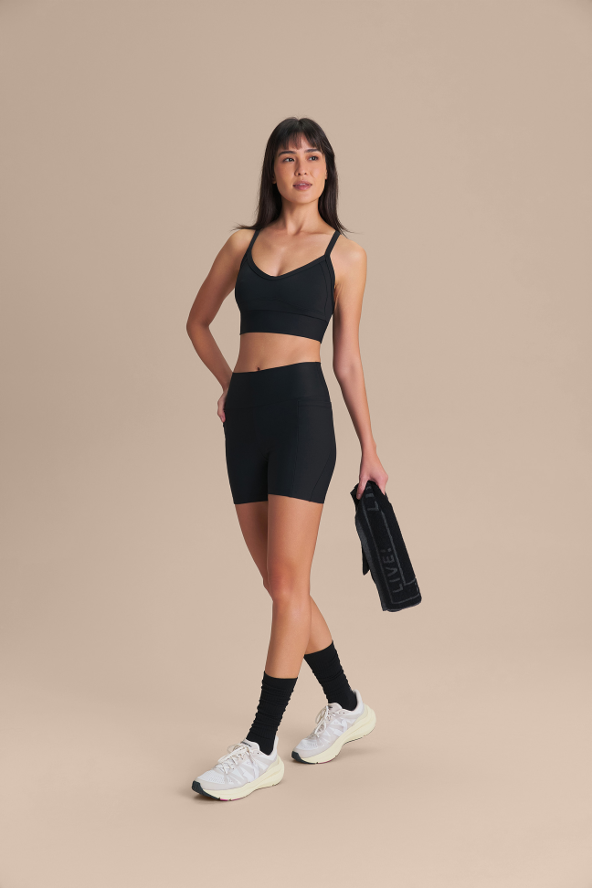 Shorts Fit Green® Noir Black Preto LIVE! - #3