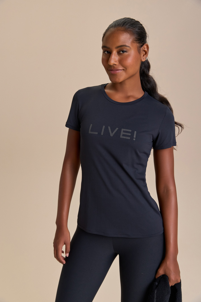 Camiseta LIVE! Comfort Preto Onyx