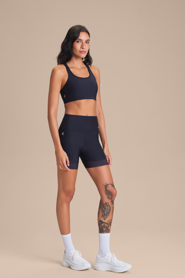 Shorts Fitness Feminino LIVE! Intense Race Pro® Preto com Bolsos e UV 50+ - #6