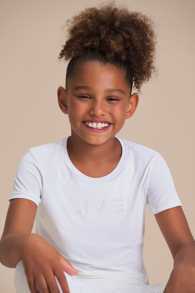 Camiseta LIVE! Comfort Kids Branca
