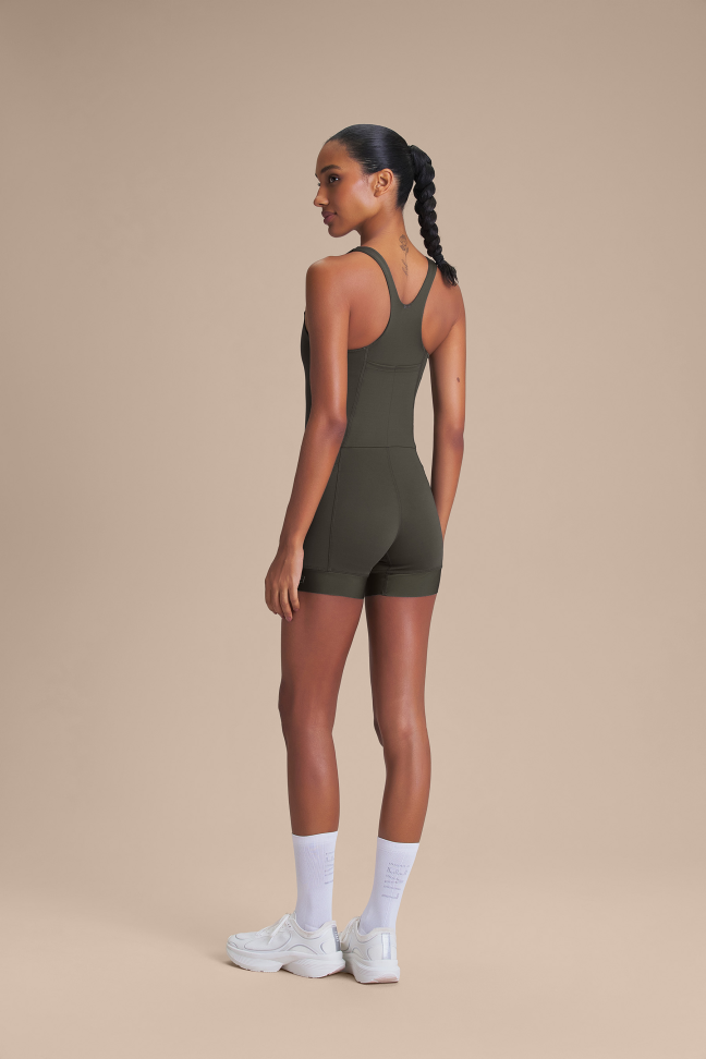 Macaquinho Fitness Feminino LIVE! UnderFree ByNature Obsidian Grey com Bolsos - #5