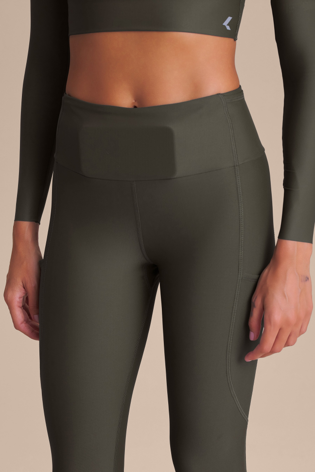 Calça Legging Fitness Feminina LIVE! Six Pockets Speed Obsidian Grey com 6 Bolsos