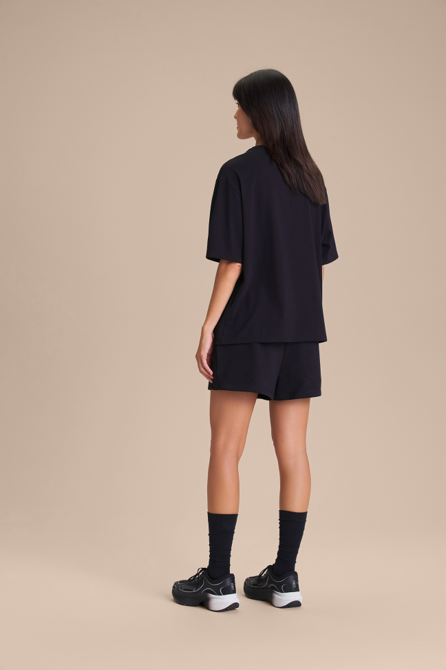 Camiseta Feminina LIVE! Pima Slim Preta em Algodão Pima Peruano - #4