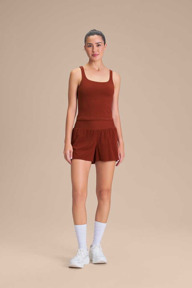 Regata Cropped Fitness Feminina LIVE! Move Sense® Rust Red - #4