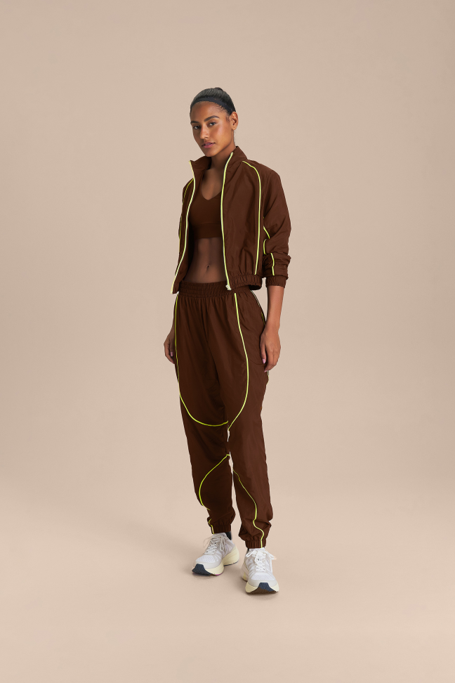 Calça Jogger Nylon Net Chocolate Plum LIVE!