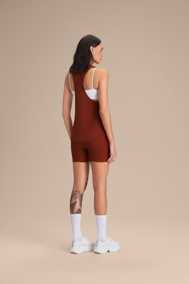 Regata Fitness Feminina LIVE! Comfort Rust Red - #4