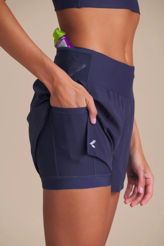 Shorts Fitness Feminino LIVE! Pro Six Pockets Tide com 6 Bolsos - #4