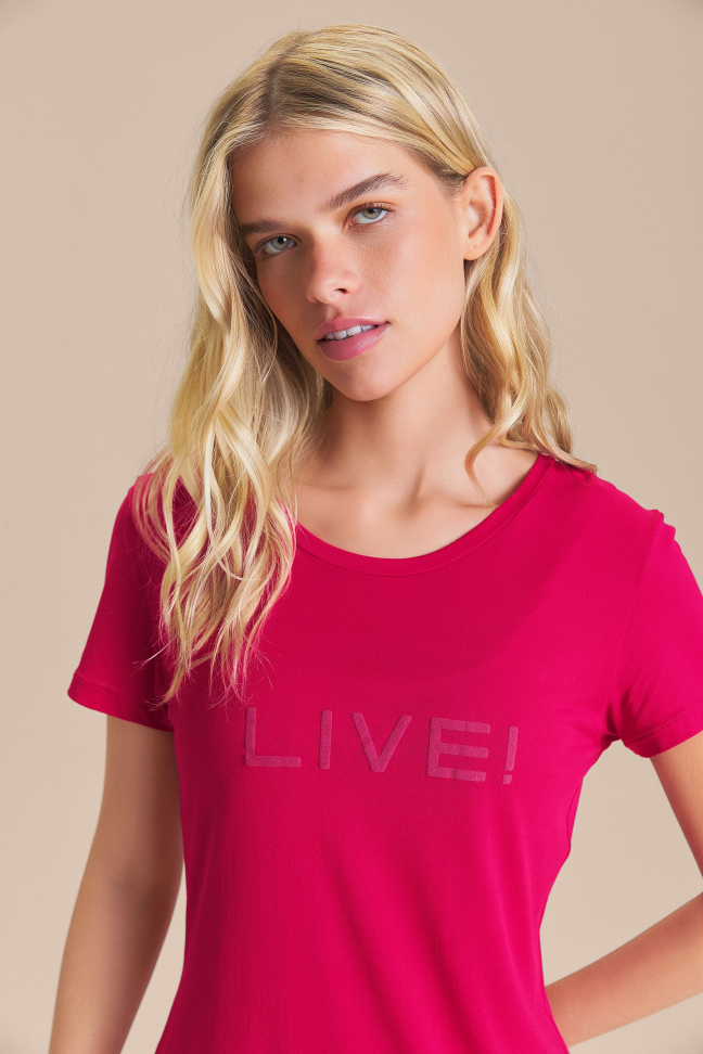 Camiseta LIVE! Comfort Vital Pink