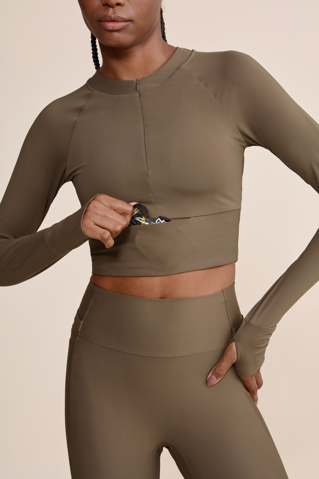 Blusa Cropped ML Race Pro® Tule Ashes - #3