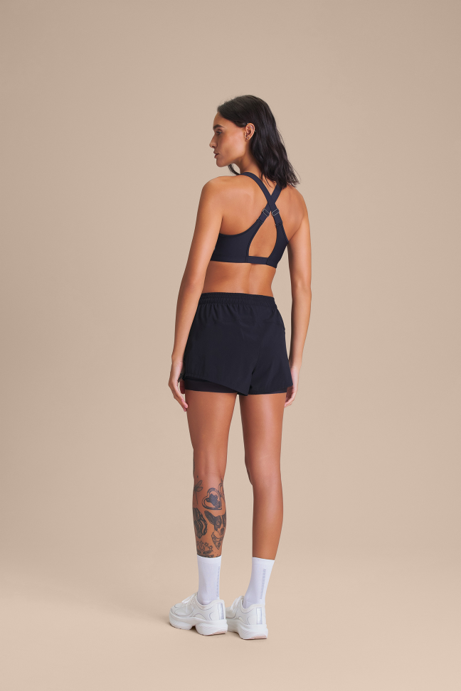 Top Fitness Feminino LIVE! Intense Race Pro® Preto com Bojo Fixo e UV 50+ - #4