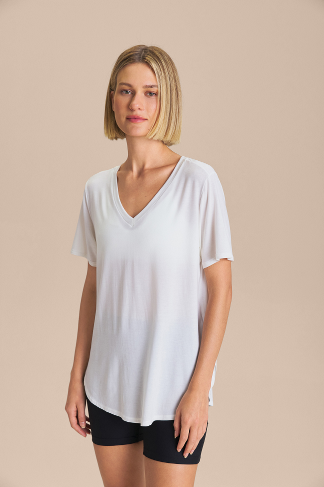 Camiseta V Whisper Branco LIVE!