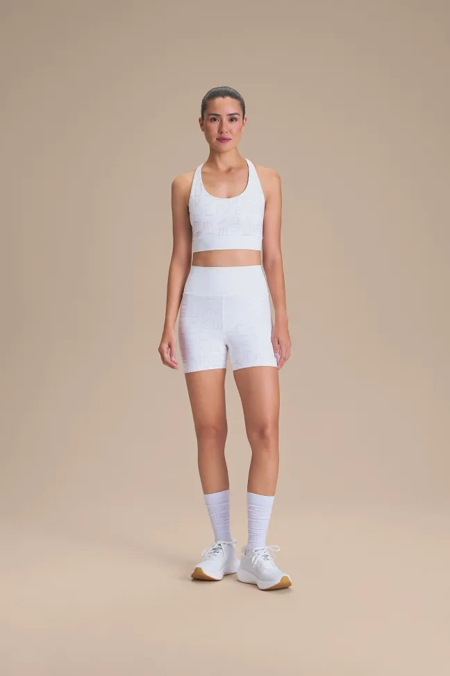 Top Fitness Feminino LIVE! Icon Branco com Bojo Removível - #4