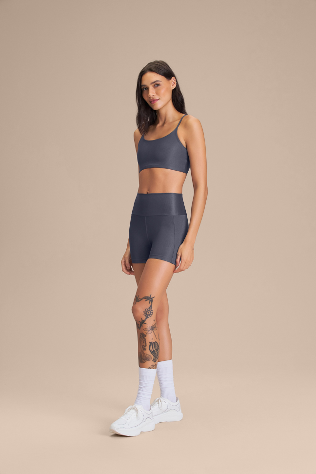 Shorts Fitness Feminino LIVE! Fit Allure® Adaptiv Iron Blue