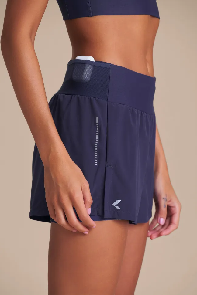 Shorts Fitness Feminino LIVE! Pro Six Pockets Tide com 6 Bolsos