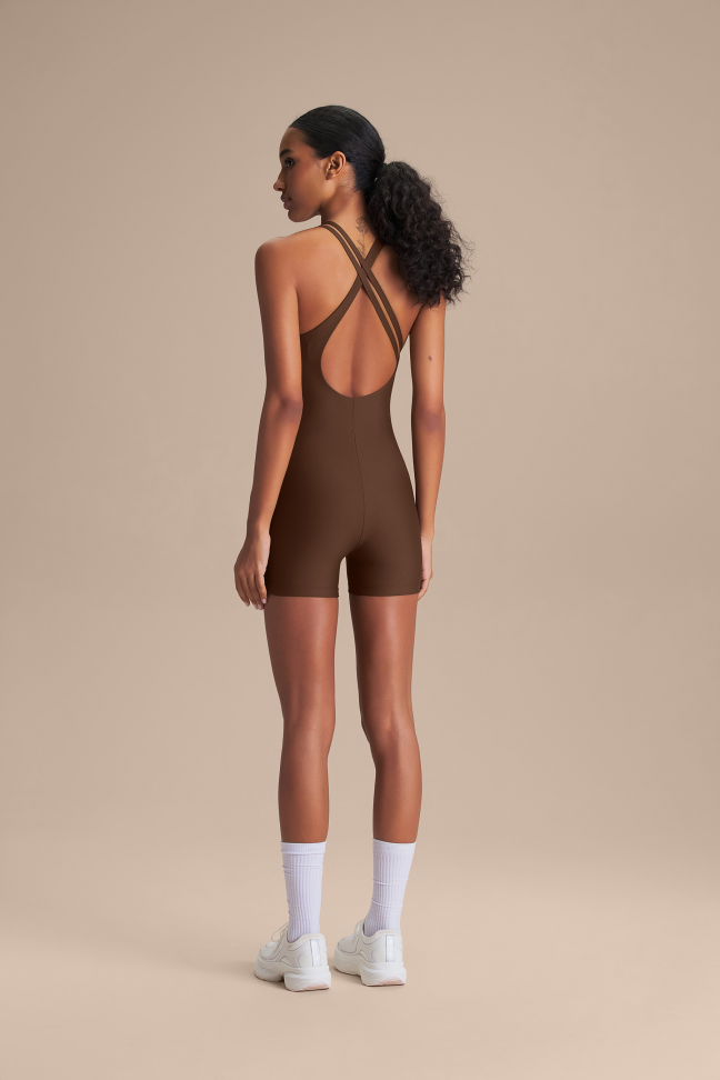 Macaquinho Shorts Tex Green Sepia Brown LIVE! - #4