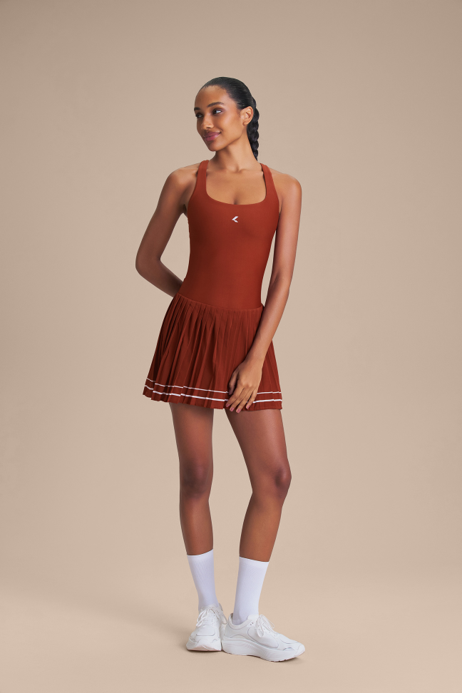 Vestido Esportivo Feminino LIVE! Ace Hydefit® Adaptiv Rust Red