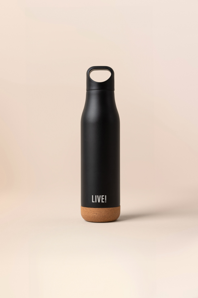 Garrafa All In One Thermo Preta LIVE!