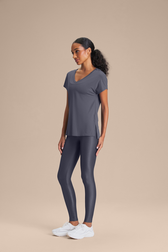 Calça Fusô Fitness Feminina LIVE! Allure® Adaptiv Iron Blue