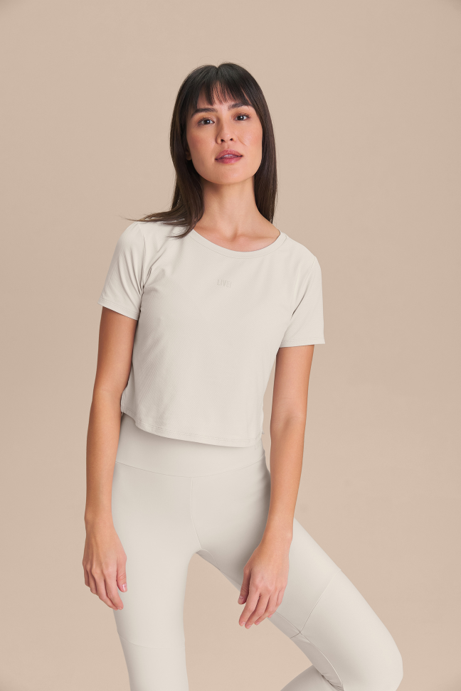 Camiseta Cropped Softgreen Grey Cadence LIVE!