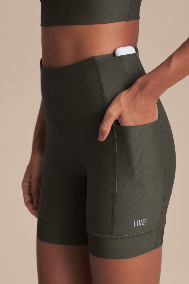Bermuda Fitness Feminina LIVE! Six Pockets Speed Obsidian Grey com 6 Bolsos - #4