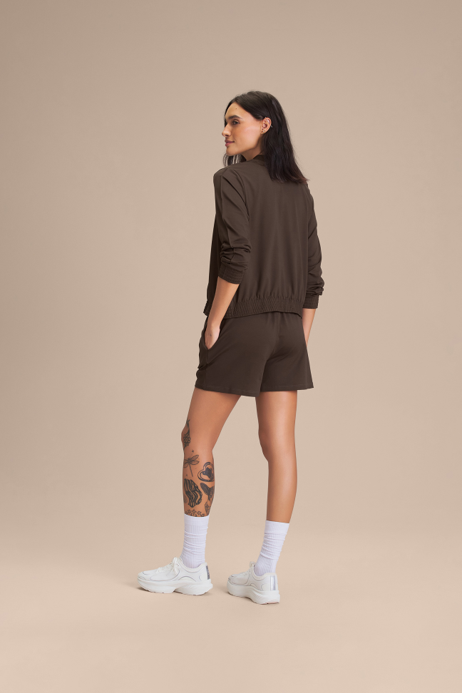 Shorts Fitness Feminino LIVE! Loose Sense® Cocoa Brown - #3