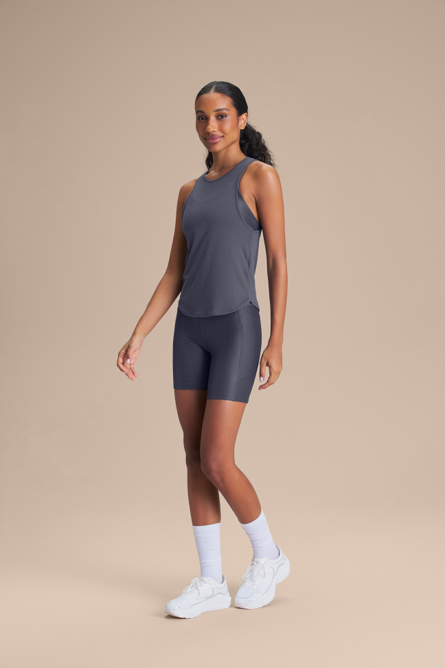 Regata Fitness Feminina LIVE! Breath Back Comfort Iron Blue - #4