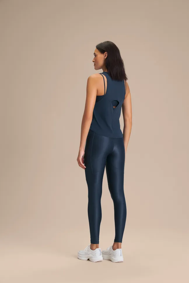 Regata Fitness Feminina LIVE! Breath Back Comfort Azul Drop - #4