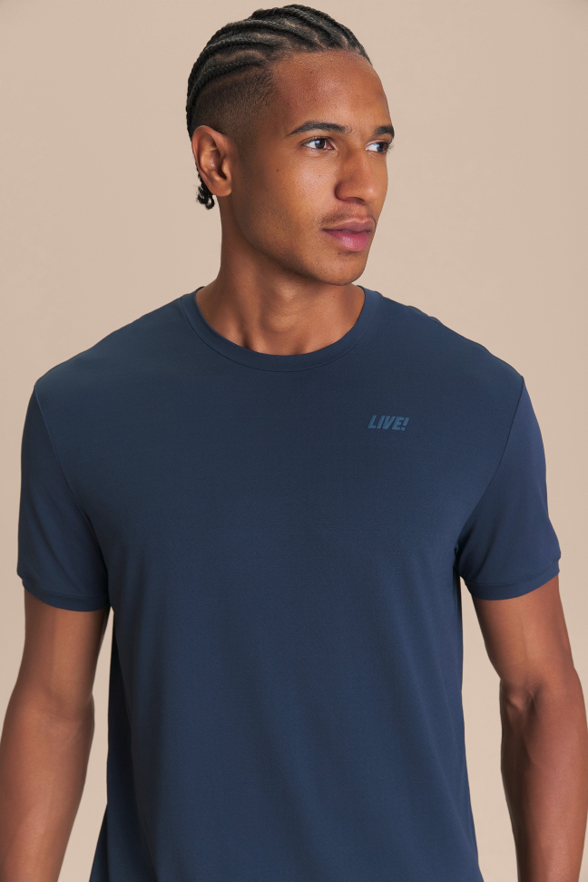 Camiseta Train Comfy Men Azul Drop LIVE!