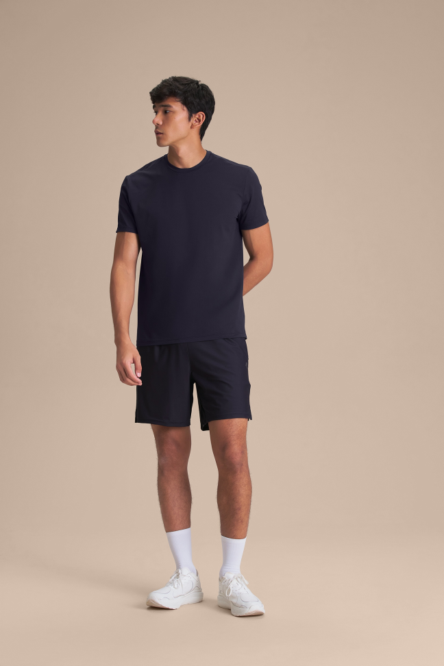 Camiseta de Corrida Masculina LIVE! Run Comfy Men Softgreen Blue Ink - #4