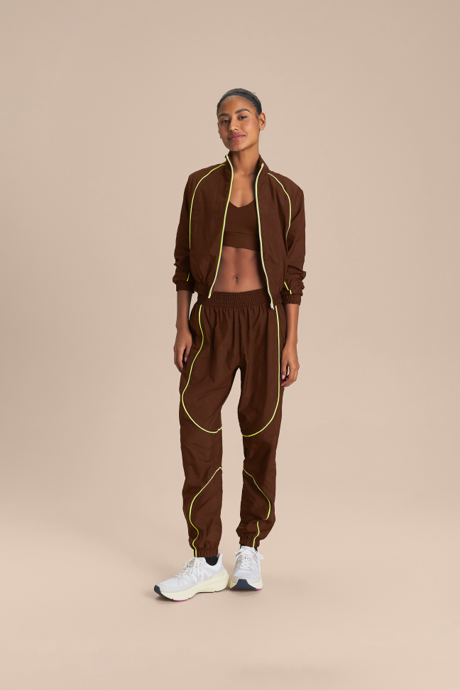 Calça Jogger Nylon Net Chocolate Plum LIVE!
