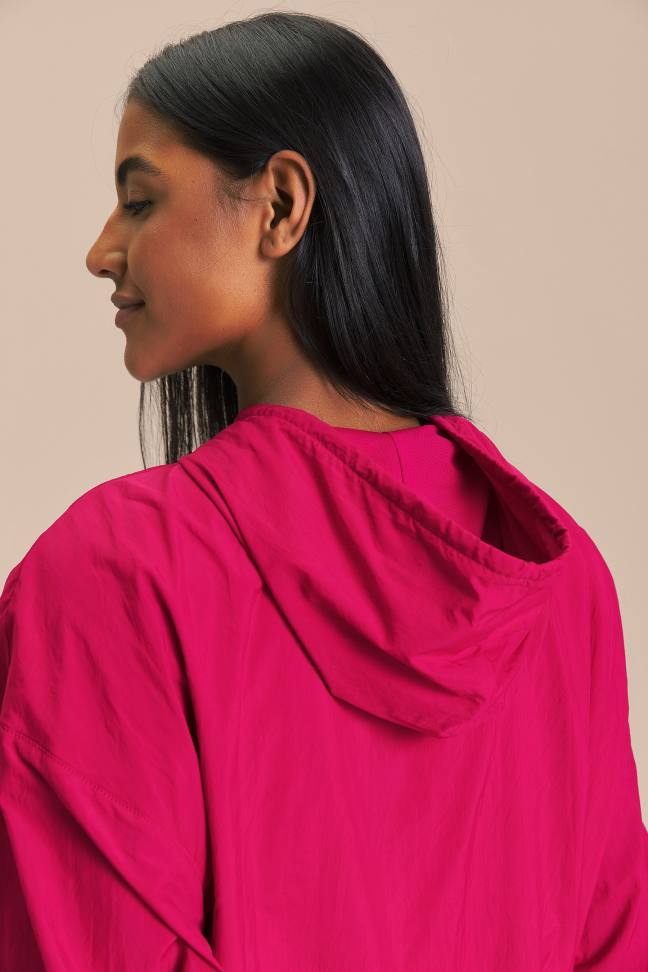 Jaqueta Cropped Long Nylon Net Vital Pink LIVE! - #3