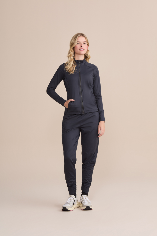 Jaqueta Sinuosa Fleece Noir Black Preto LIVE!