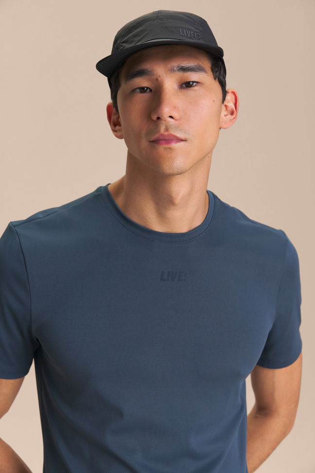 Camiseta Train Slim Men Misteel Blue LIVE!