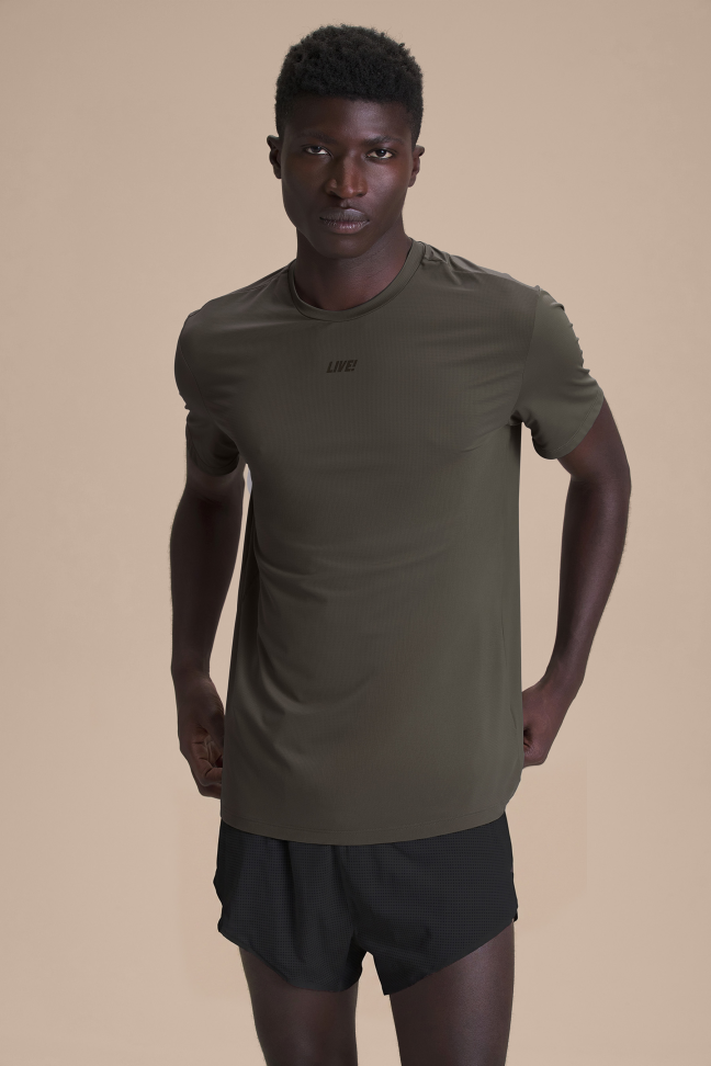 Camiseta de Corrida Masculina LIVE! Run Comfy Harmony Pro UV 50+