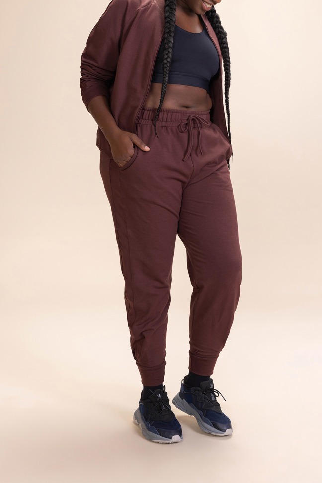 Calça Jogger Jog Moletom Marrom LIVE!