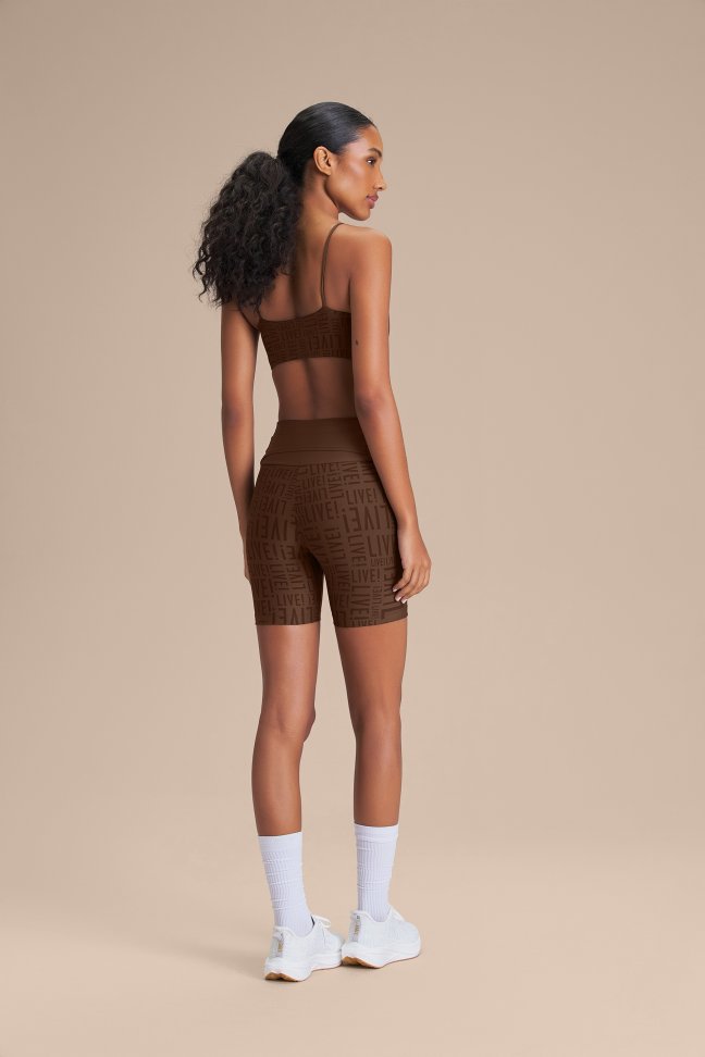 Bermuda Fitness Feminina LIVE! Sense Pro® Sepia Brown - #4