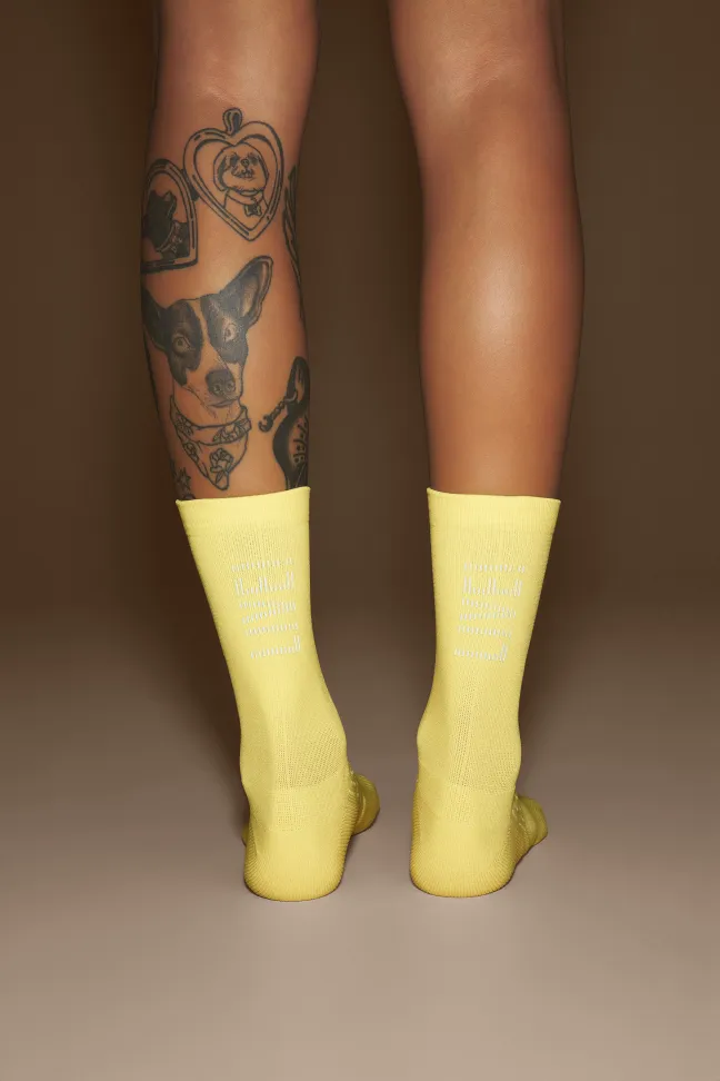 Meia Esportiva Unissex LIVE! Super Long Candelight Yellow - #3