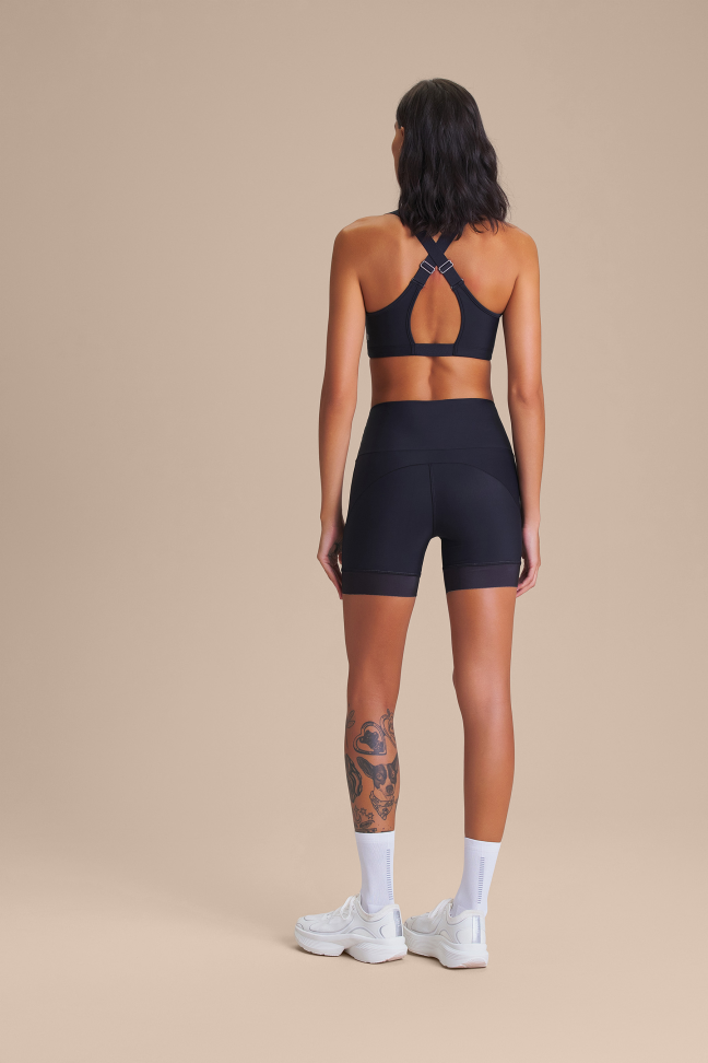 Shorts Fitness Feminino LIVE! Intense Race Pro® Preto com Bolsos e UV 50+ - #5