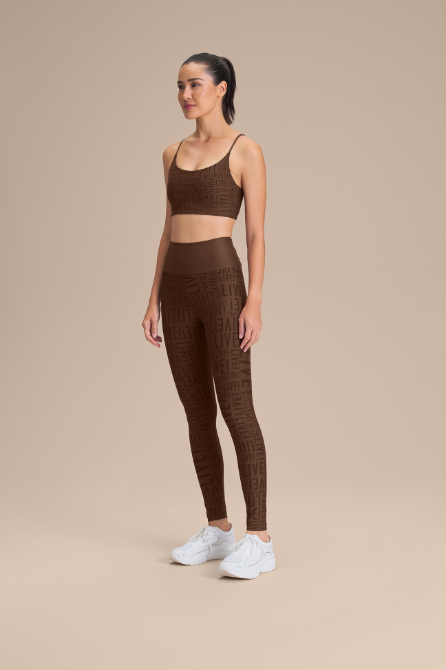 Calça Legging Fusô Feminina LIVE! Sense Pro® Sepia Brown