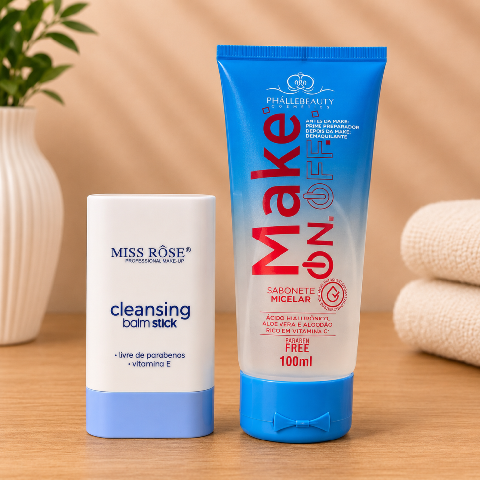 Kit Demaquilante Stick + Sabonete Micelar