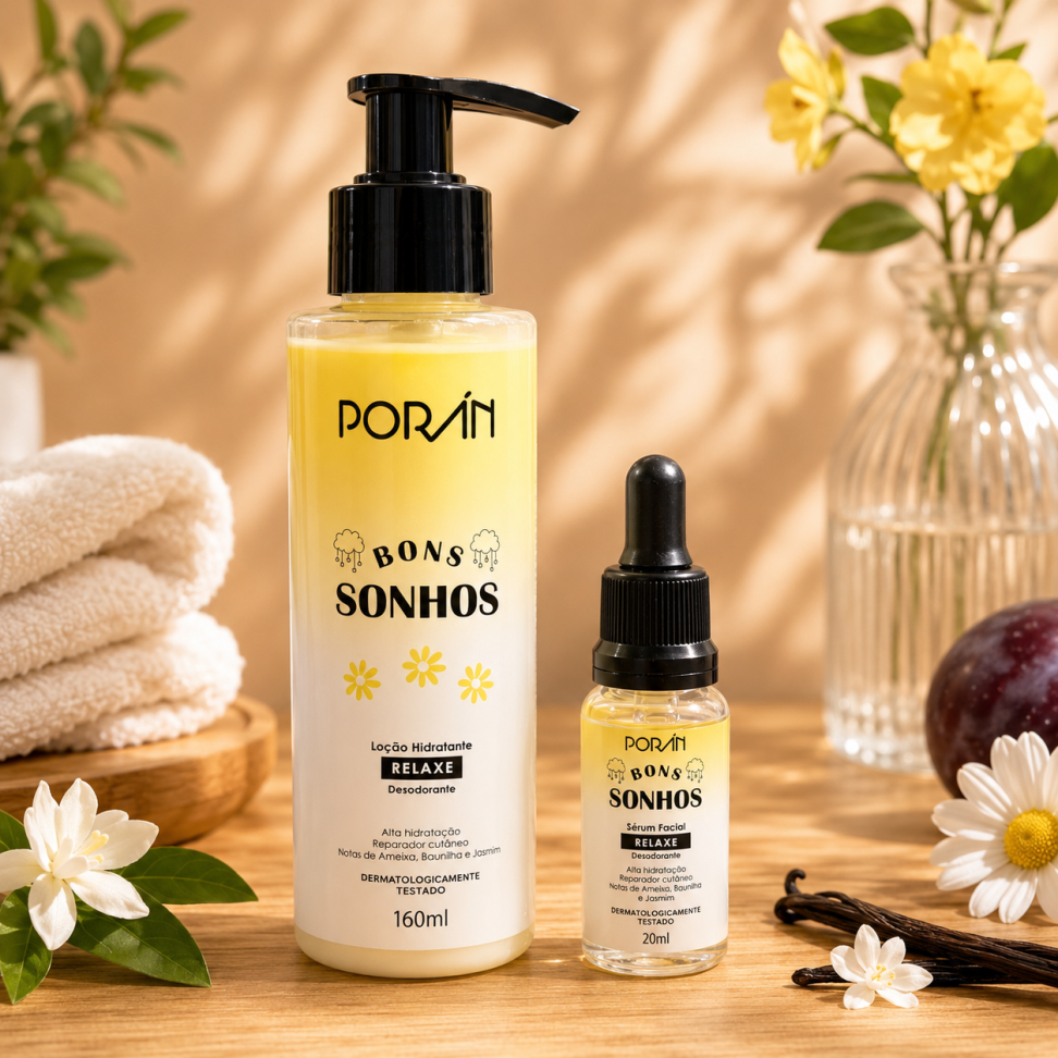 Kit Bons Sonhos Loção Hidratante e Sérum Facial (RELAXE)