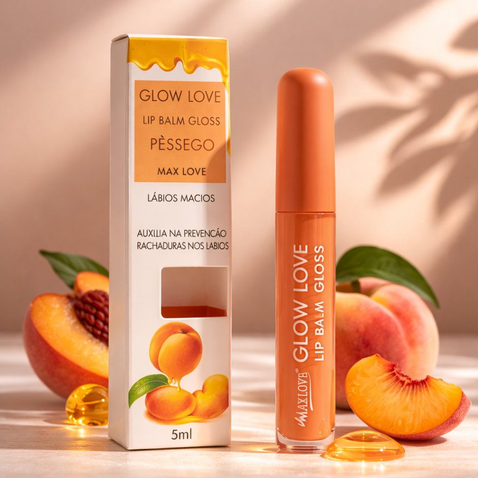 Lip Balm Gloss com Mel de Abelha Pêssego
