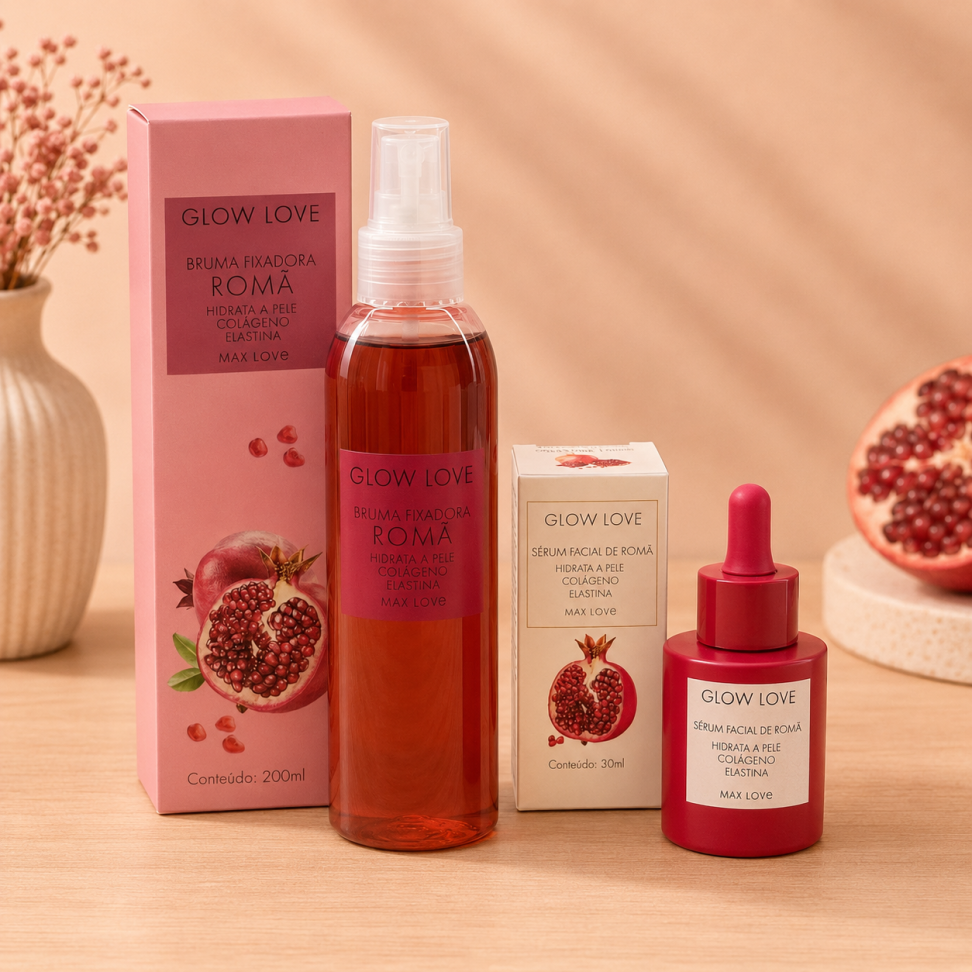 Kit Romã: Bruma Facial + Sérum Hidratante
