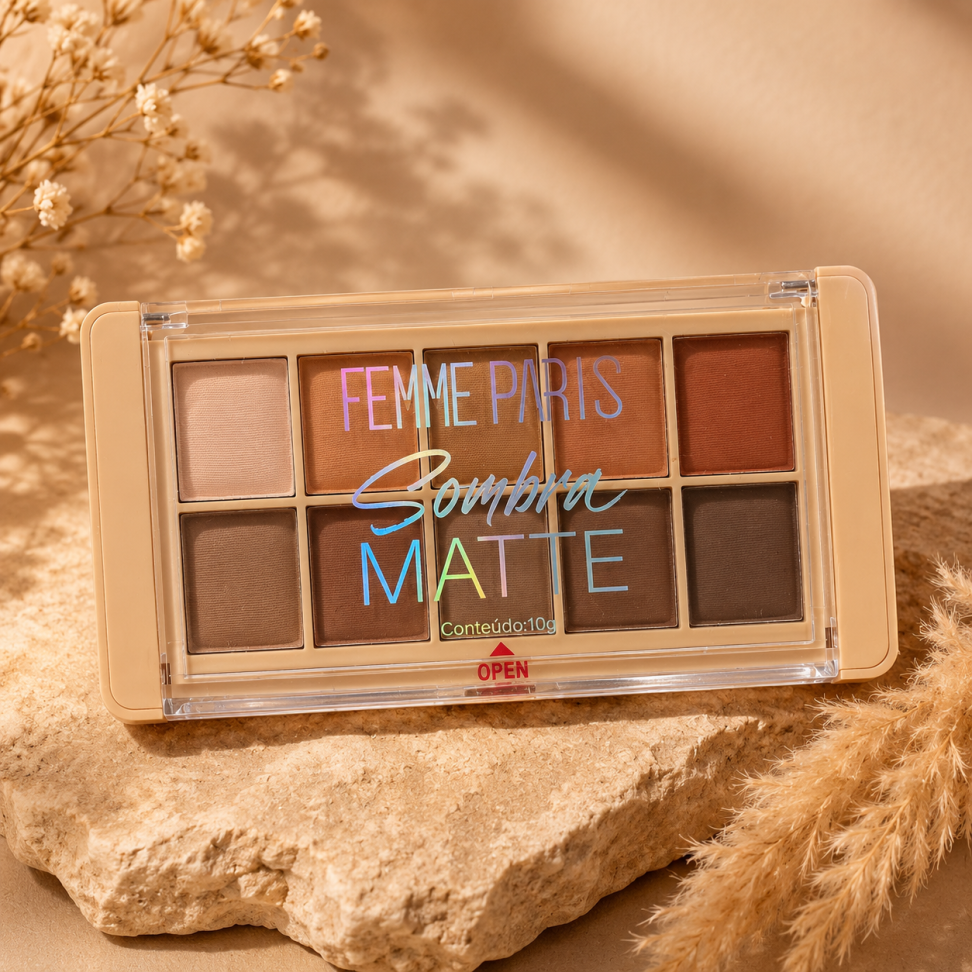 Paleta de Sombras Matte 10 cores