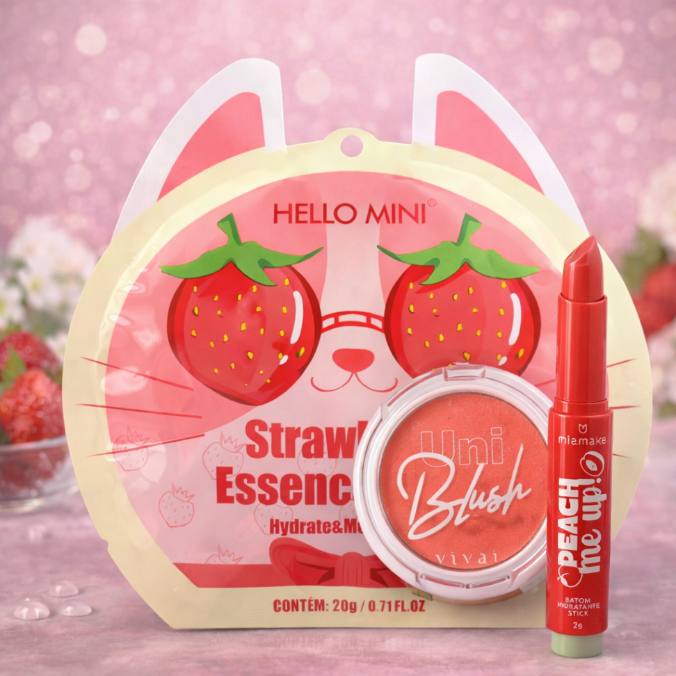 Kit Máscara + Blush + Batom