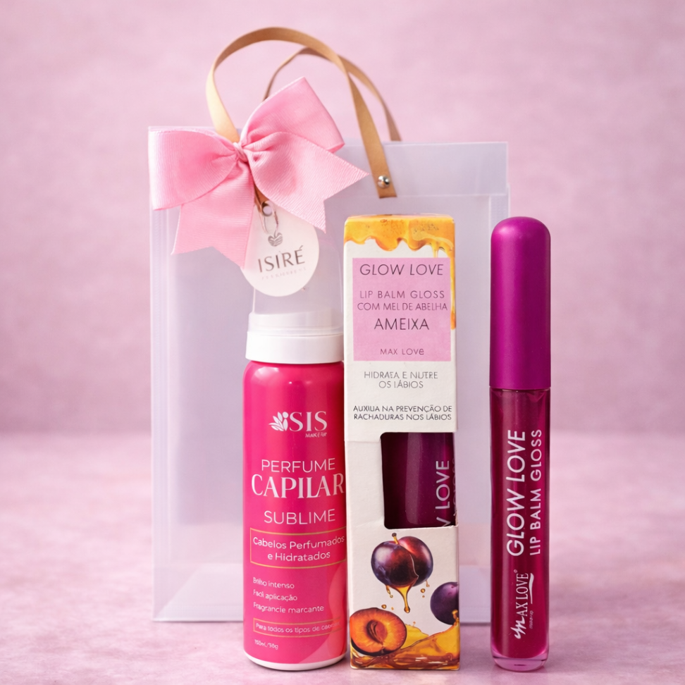 Kit Ameixa Sublime – Perfume Capilar + Lip Gloss