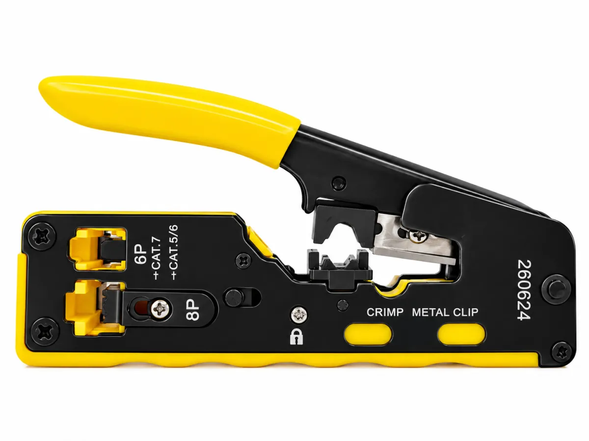 Alicate de Crimpar RJ45 Vazado - Amarelo - #3