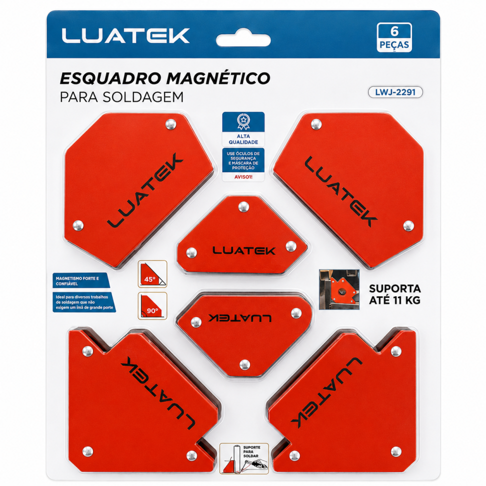 Esquadros Magnéticos para Soldagem - 6pçs
