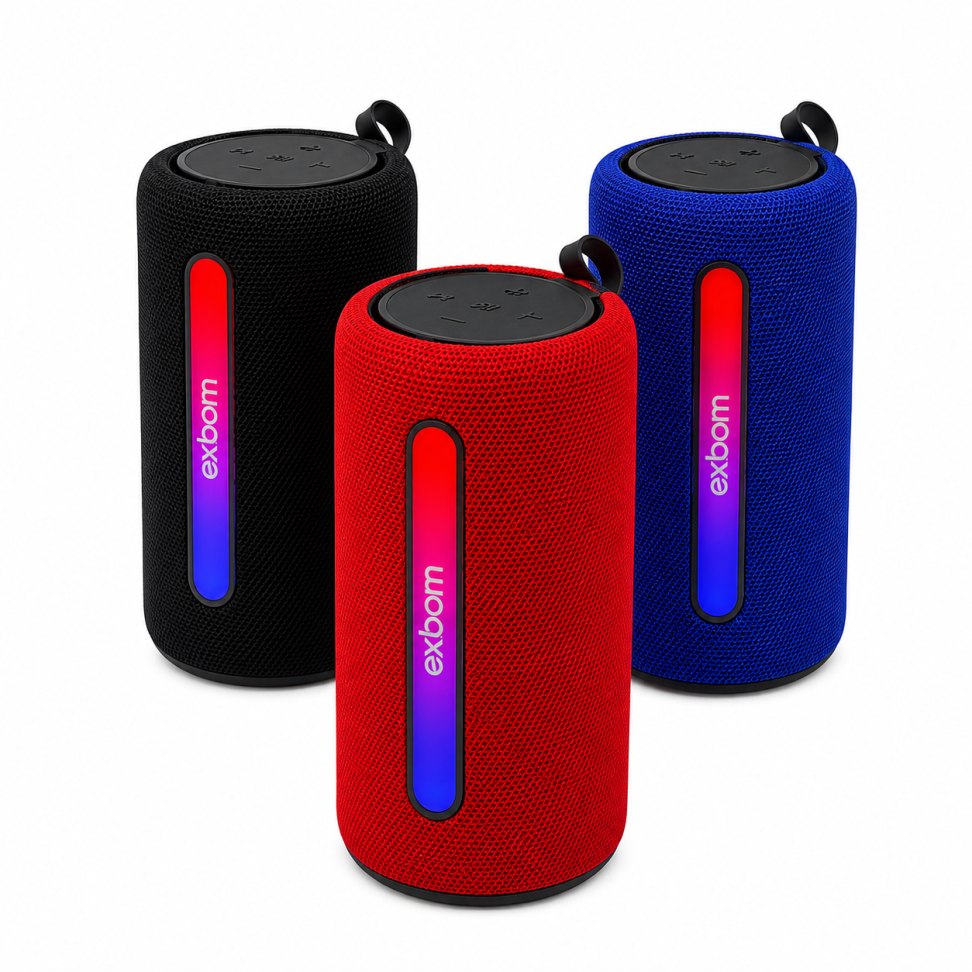Caixa de Som Bluetooth c/ Led - 30W