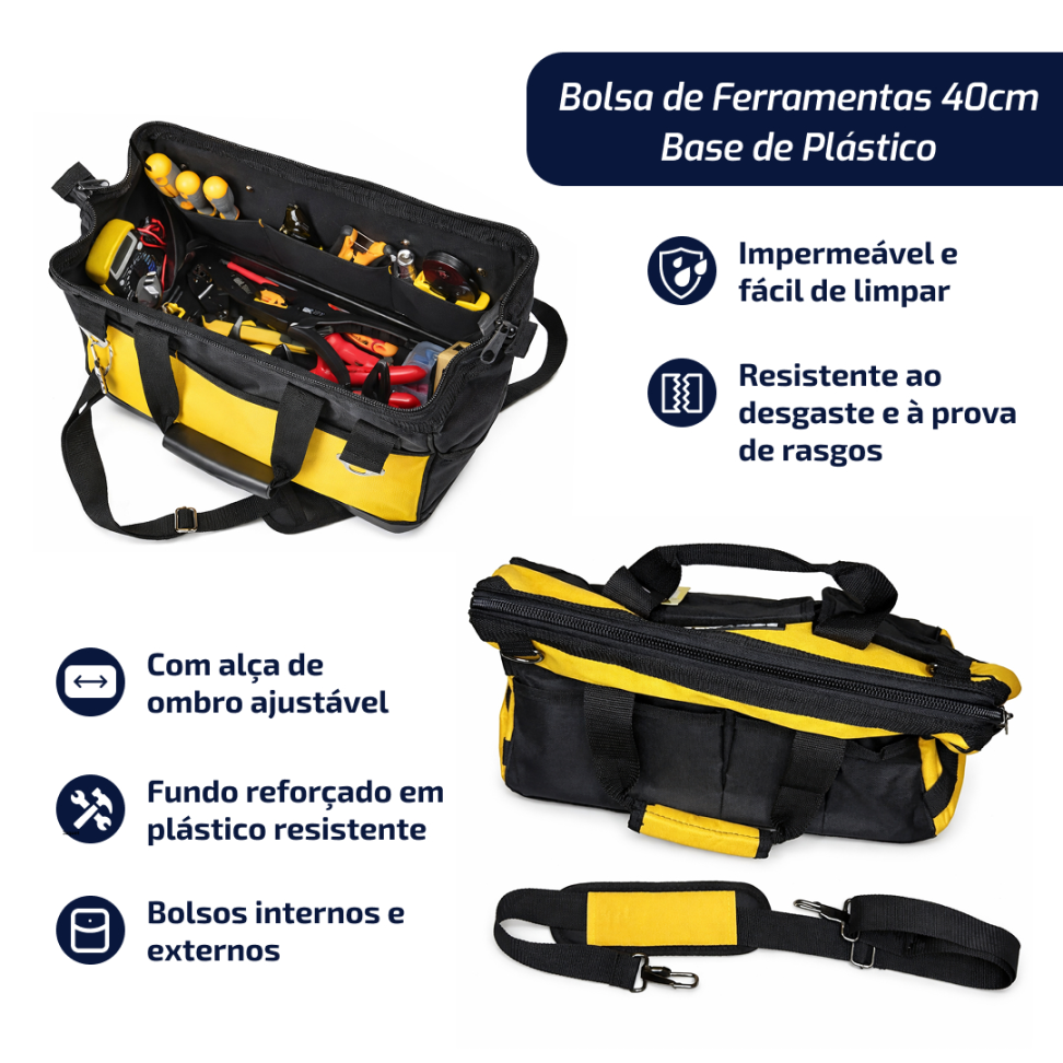 Bolsa de Ferramentas com Base de Plástico - 40cm - #3
